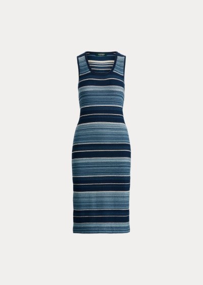 Women's Ralph Lauren Striped Sleeveless Dresses | 684790NLX